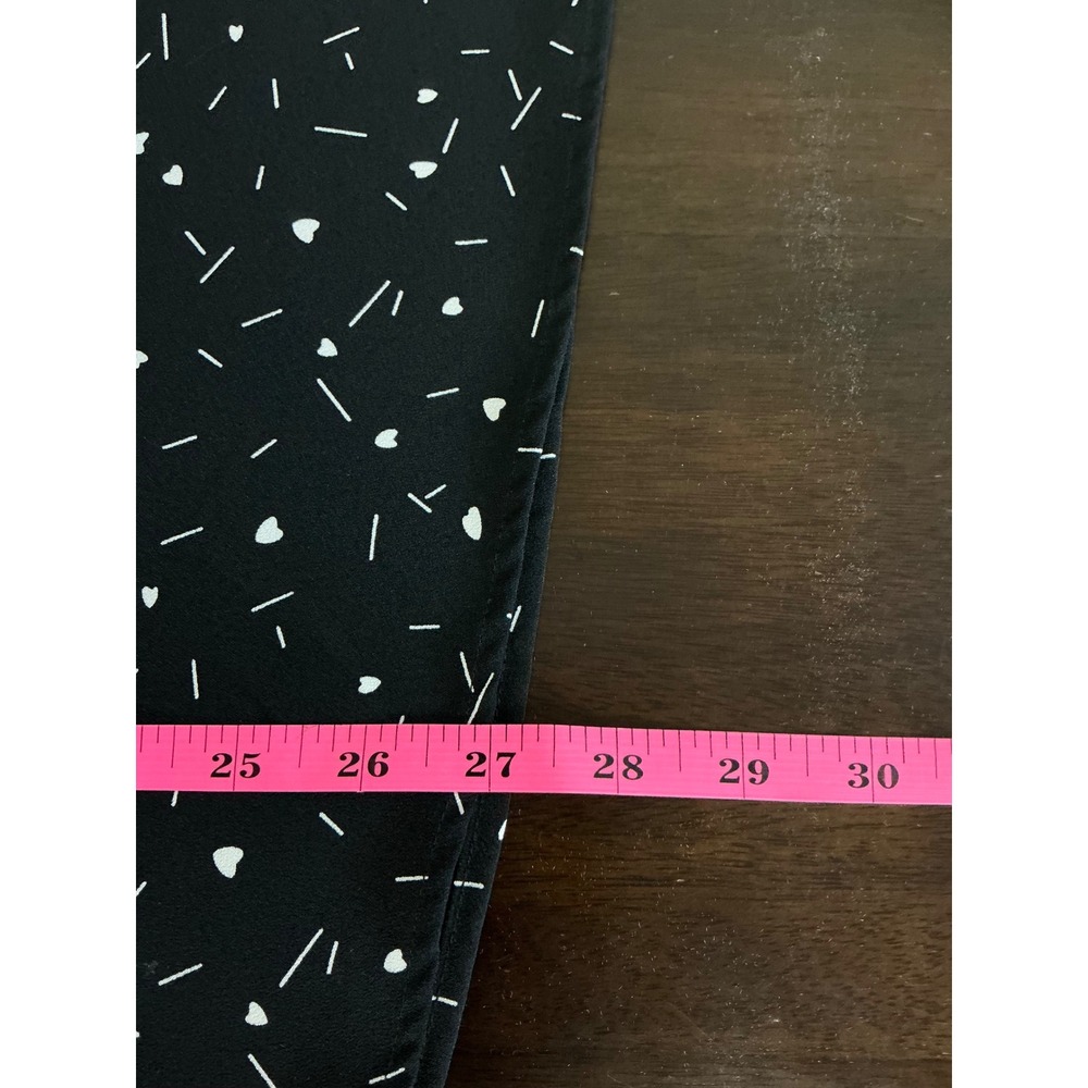 Hilary Radley Top‎ Women's Extra Large V-Neck Short Sleeve Black White Print - Picture 6 of 7